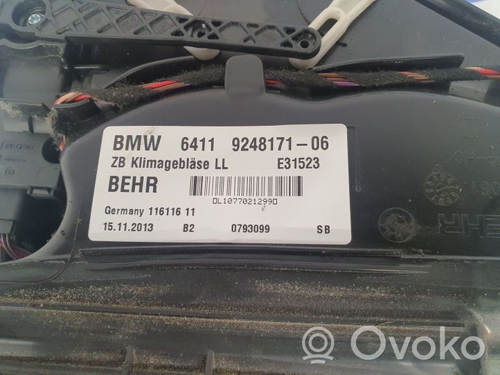 BMW 5 F10 F11 Ventola riscaldamento/ventilatore abitacolo 9248171
