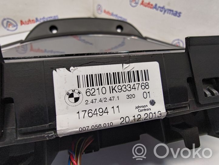 BMW 3 F30 F35 F31 Tachimetro (quadro strumenti) 9334768