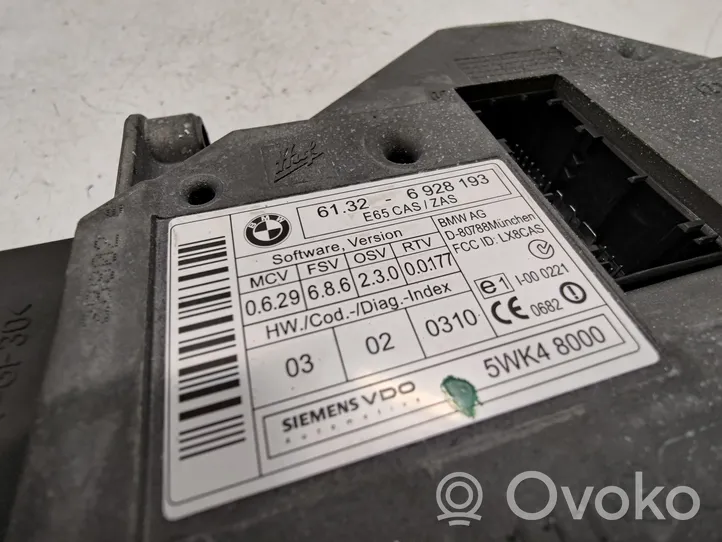 BMW 7 E65 E66 Kit calculateur ECU et verrouillage 7794904