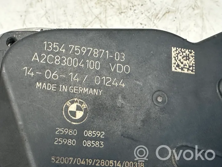 BMW 4 F32 F33 Clapet d'étranglement 7597871