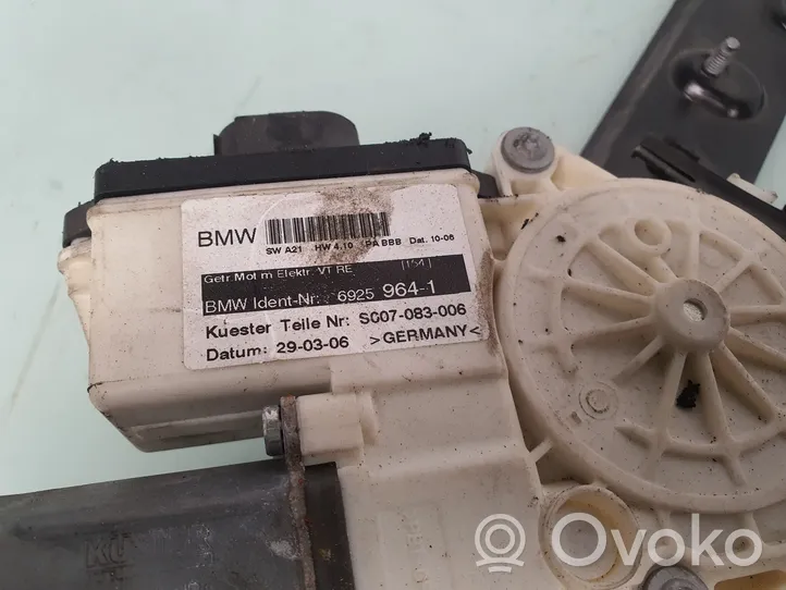 BMW X3 E83 Передний комплект электрического механизма для подъема окна 6925964