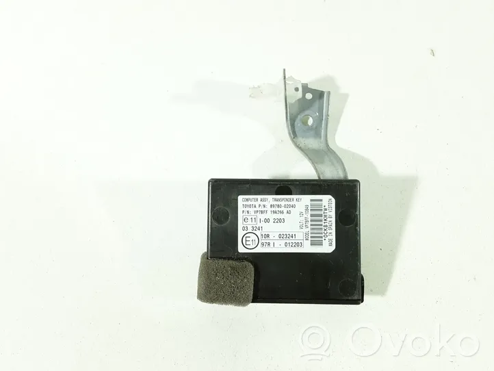 Toyota Auris 150 Centralina/modulo immobilizzatore 8978002040