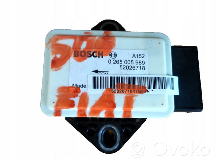 Fiat 500 Capteur de vitesse de lacet d'accélération ESP 0265005989