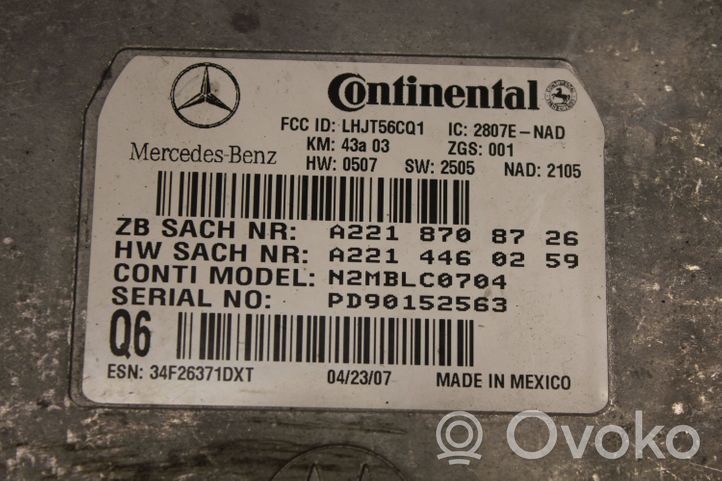 Mercedes-Benz ML W164 Unité de commande, module téléphone A2218708726