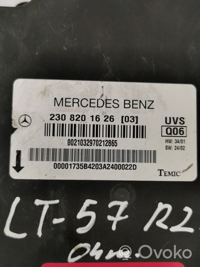 Mercedes-Benz SL R230 Блок управления раздвижной крыши A2308201626