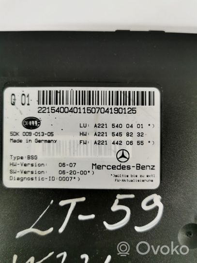 Mercedes-Benz S W221 Scatola di montaggio relè A2215400401