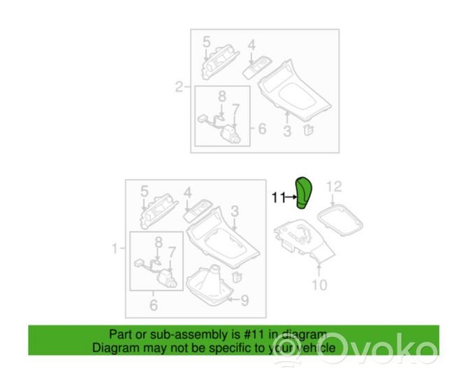 Subaru Outback Revêtement pommeau de levier de vitesses cuir 35126AG00A