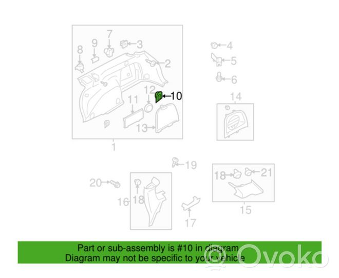 Subaru Outback Tvirtinimo kablys / kilpa 96172AG03AJC