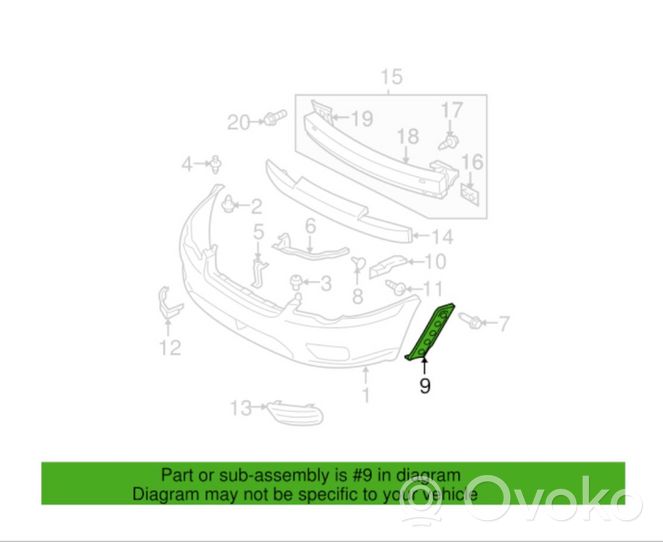 Subaru Legacy Staffa di rinforzo montaggio del paraurti anteriore 57707AG15A