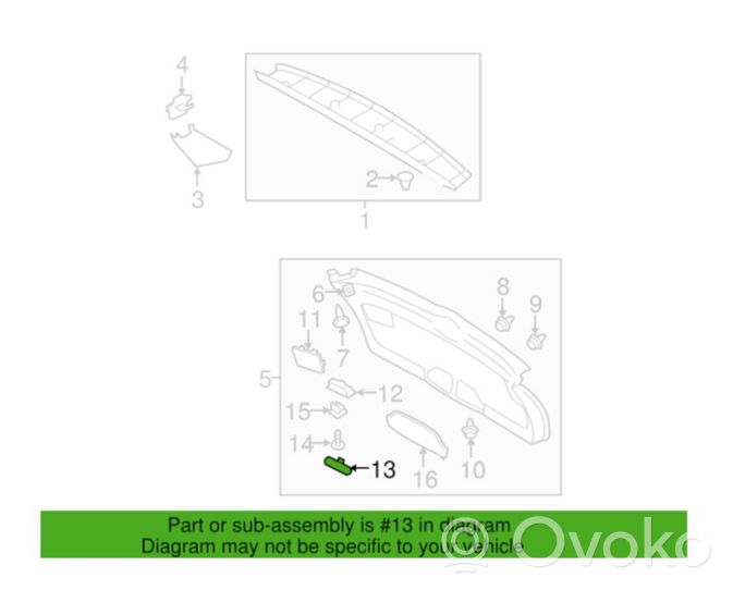 Subaru Legacy Copertura del rivestimento bagagliaio/baule 94380AG03AJC