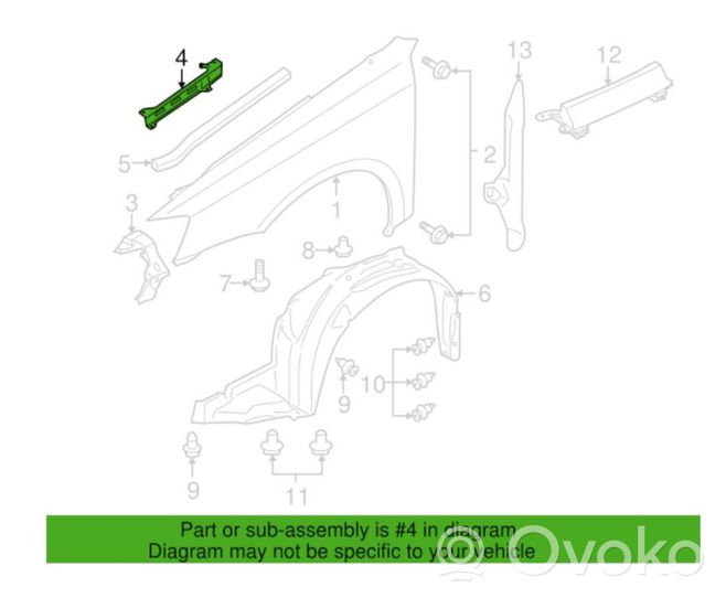 Subaru Legacy Support de montage d'aile 57160AG01A9P