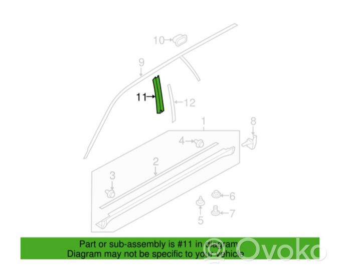 Subaru Outback Autres éléments de garniture marchepied 63563AG01A