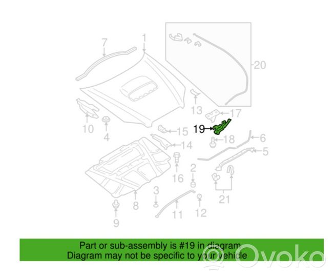 Subaru Legacy Chiusura/serratura vano motore/cofano 57310AG010