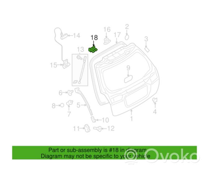 Subaru Legacy Charnière de hayon 60870AG00A9P