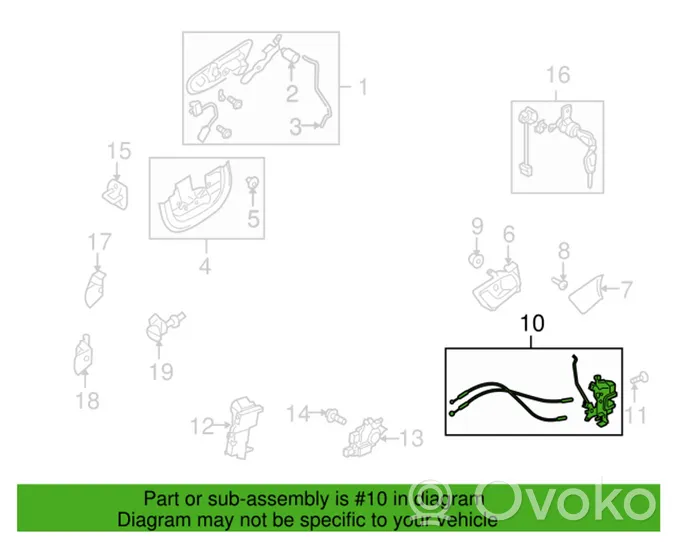 Subaru Legacy Serratura portiera anteriore 61031AG