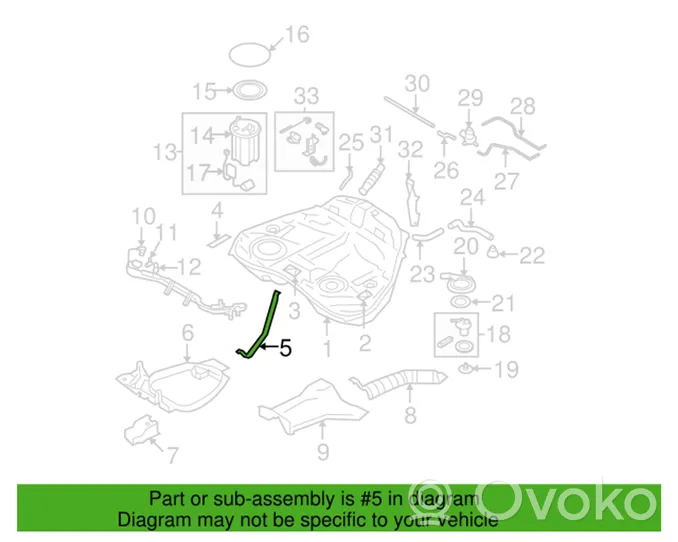 Subaru Legacy Staffa di fissaggio del serbatoio del carburante 42017AG03A