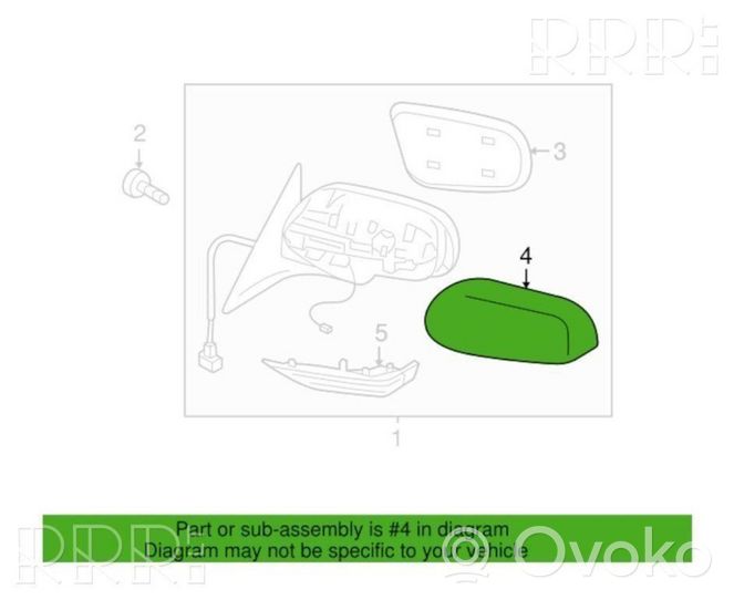 Subaru Legacy Kunststoffverkleidung Außenspiegel 91054AG000GA