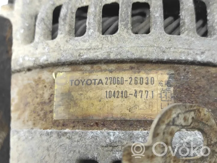 Toyota RAV 4 (XA30) Générateur / alternateur 2706026030