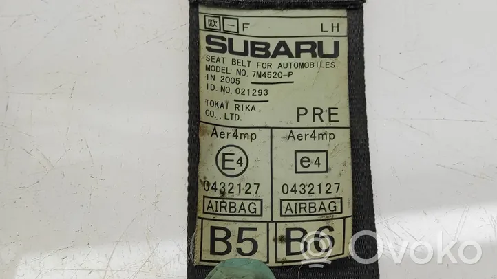 Subaru Outback Etuistuimen turvavyö 7M4520P