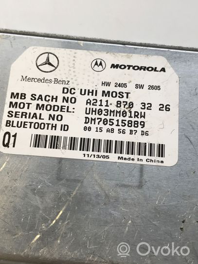 Mercedes-Benz R W251 Bluetoothin ohjainlaite/moduuli A2118703226