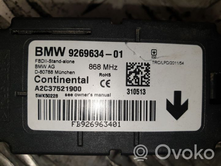 BMW 3 F30 F35 F31 Hälytyksen ohjainlaite/moduuli 9269634
