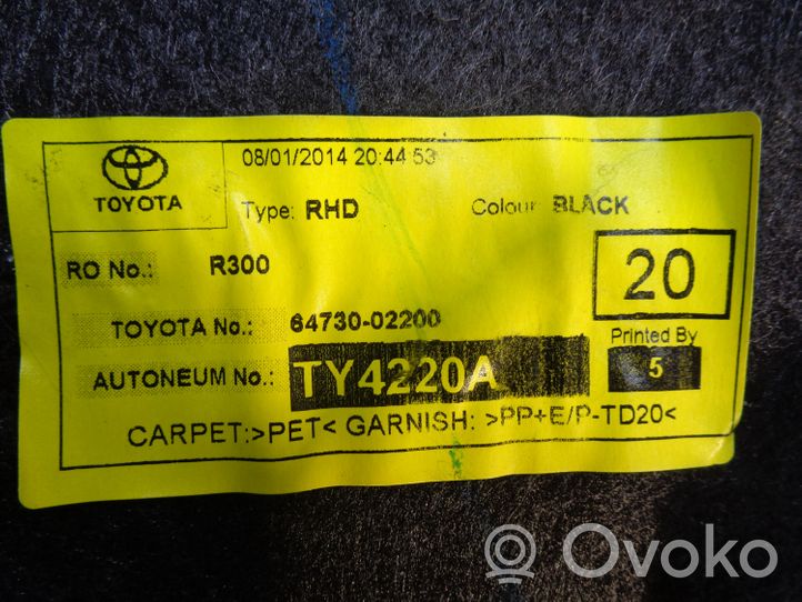 Toyota Auris E180 Muu vararenkaan verhoilun elementti 6473002200