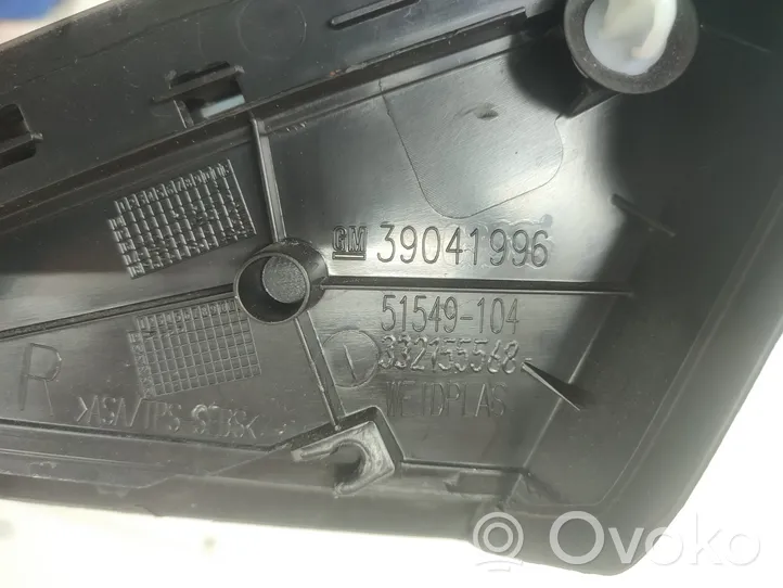 Opel Astra K Panel wykończeniowy błotnika 39041996