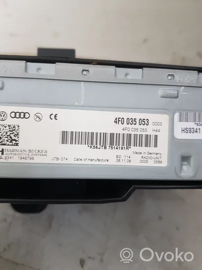 Audi Q5 SQ5 Panel / Radioodtwarzacz CD/DVD/GPS 4F0035053