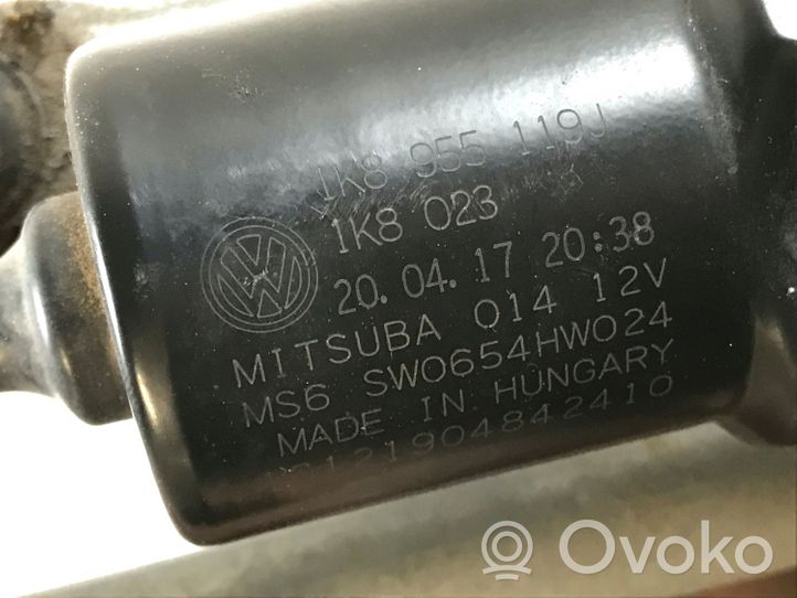 Volkswagen Scirocco Mechanizm i silniczek wycieraczek szyby przedniej / czołowej 1K8955119J