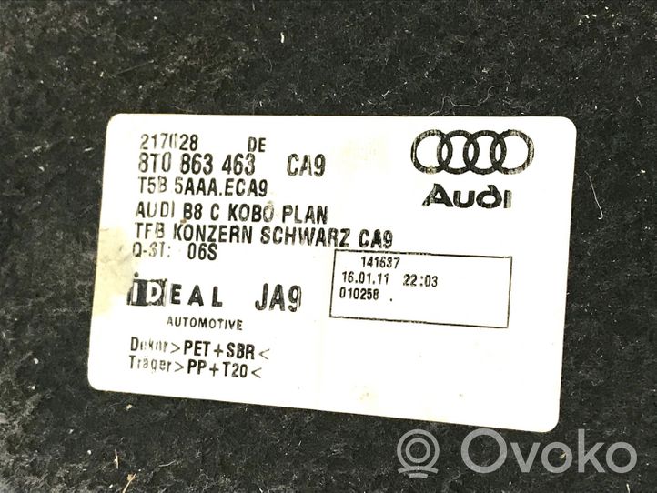 Audi A5 8T 8F Doublure de coffre arrière, tapis de sol 8T0863463