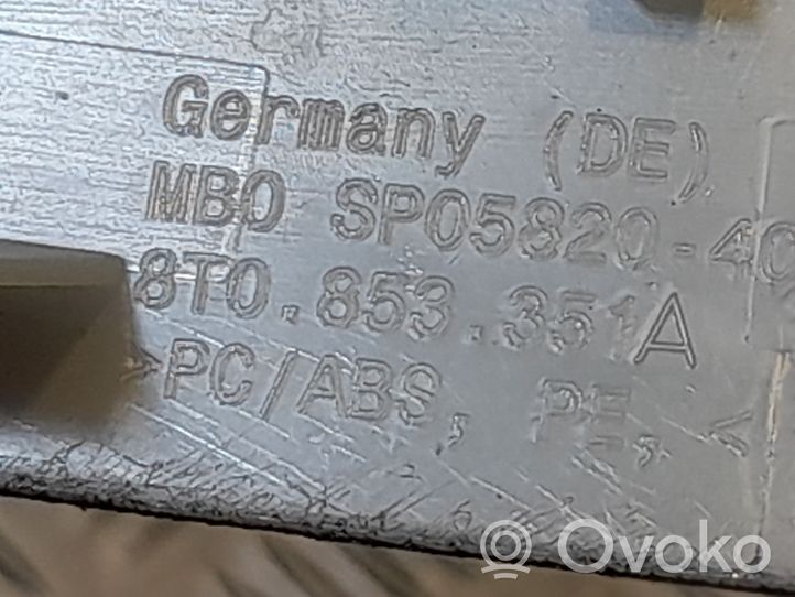 Audi A5 8T 8F (B) Revêtement de pilier (bas) 8T0853351A