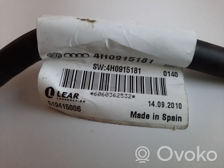 Audi A8 S8 D4 4H Cavo negativo messa a terra (batteria) 4H0915181