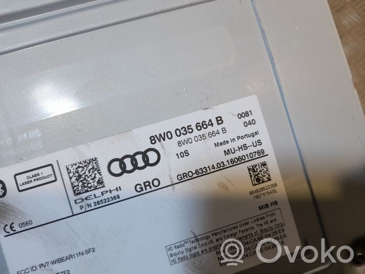 Audi A4 S4 B9 Navigation unit CD/DVD player 8W0035664B