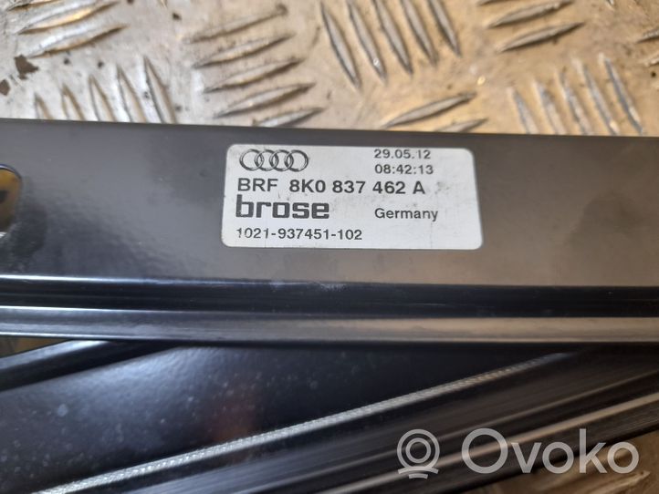 Audi A4 Allroad Mécanisme de lève-vitre avant sans moteur 8K0837462A