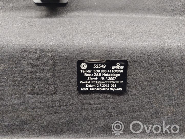 Volkswagen PASSAT CC Grilles/couvercle de haut-parleur arrière 3C8863411C