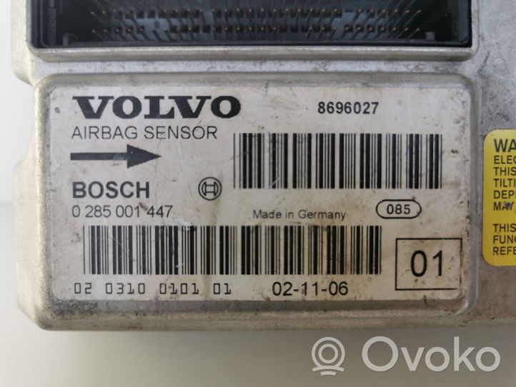 Volvo XC90 Oro pagalvių valdymo blokas 0285001447