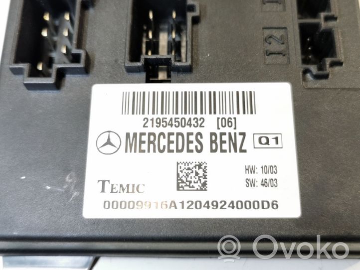 Mercedes-Benz CLS C219 Komforta modulis 2195450432