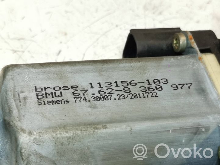 BMW 3 E36 Mécanisme de lève-vitre avec moteur 113156103