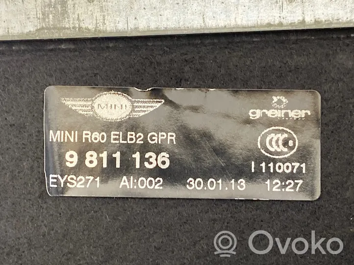 Mini One - Cooper R57 Tappeto di rivestimento del fondo del bagagliaio/baule 9811136