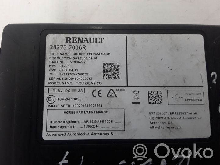 Renault Koleos II GPS navigation control unit/module 282757006R