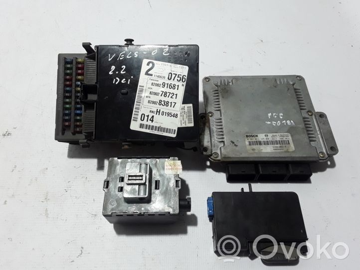 Renault Vel Satis Komputer / Sterownik ECU i komplet kluczy 