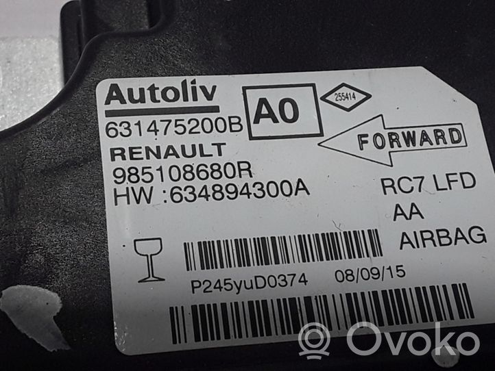 Renault Talisman Module de contrôle airbag 985108680R