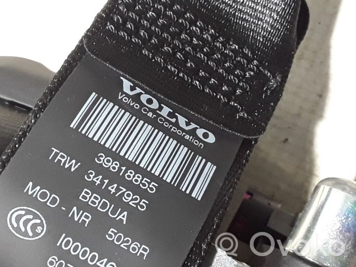 Volvo S60 Rear seatbelt 39818855