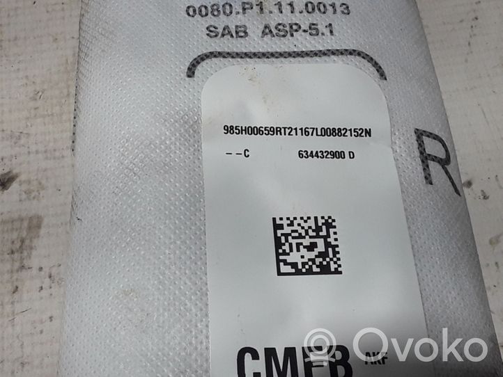 Renault Zoe Poduszka powietrzna Airbag fotela 985H00659R