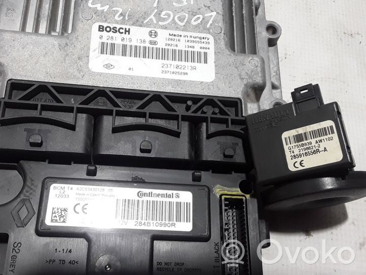 Dacia Lodgy Komputer / Sterownik ECU i komplet kluczy 