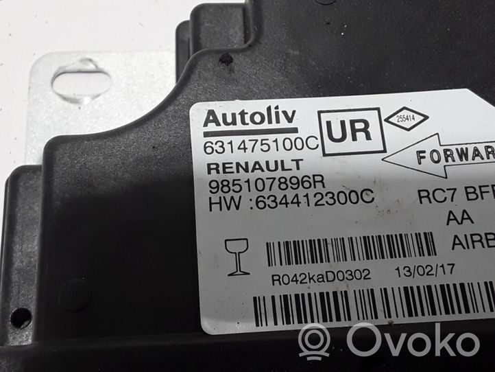 Renault Megane IV Turvatyynyn ohjainlaite/moduuli 985107896R