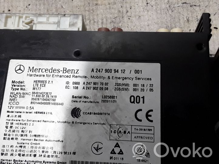 Mercedes-Benz GLE W167 Module unité de contrôle Bluetooth A2479009412