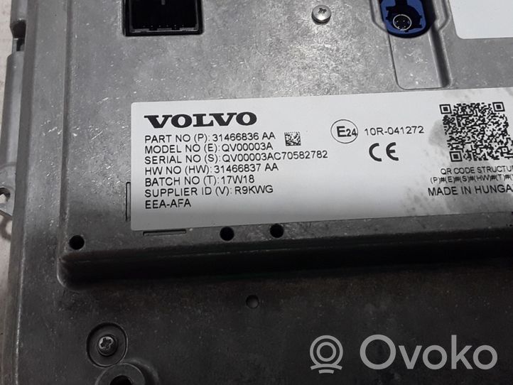 Volvo S90, V90 Monitori/näyttö/pieni näyttö 31466836A