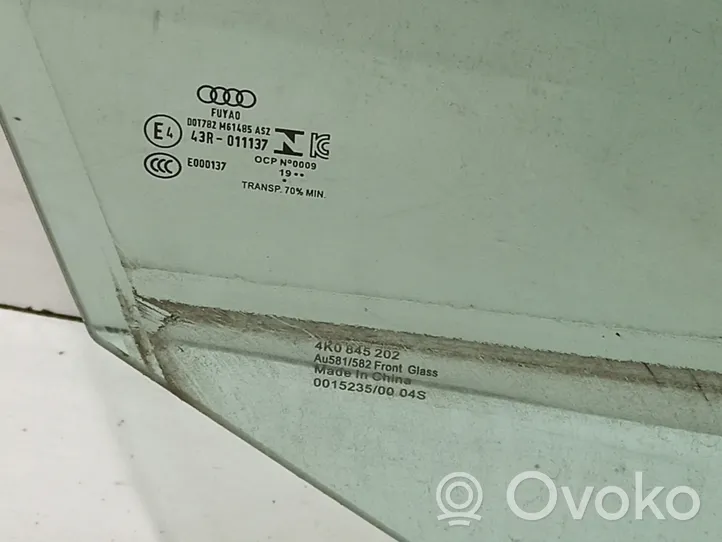 Audi A6 S6 C8 4K Szyba drzwi przednich 4K0845202