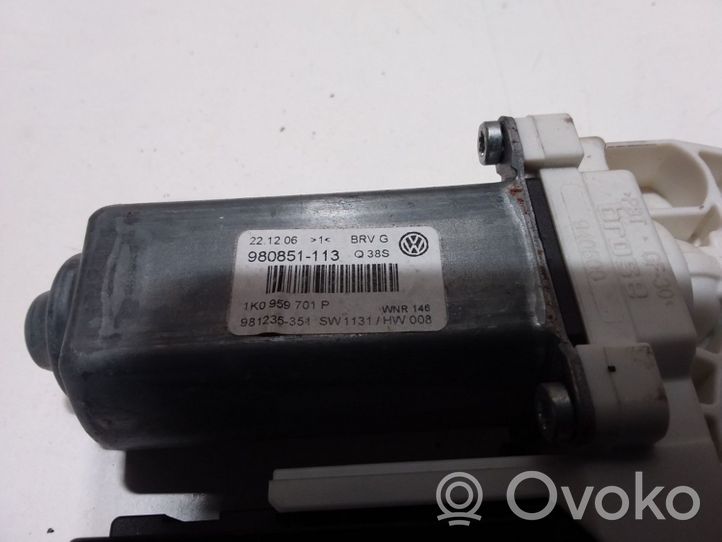 Volkswagen PASSAT B6 Silniczek podnośnika szyby drzwi przednich 1K0959793L